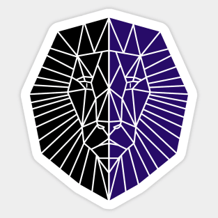 LION Face Geometric Animal Sticker